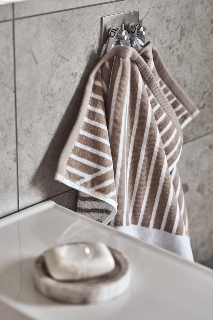 Stripes handdoek 50 x 70 cm, Beige NJRD