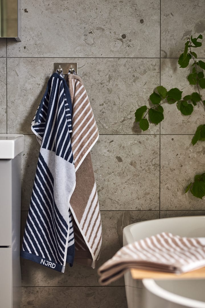 Stripes handdoek 50 x 70 cm, Beige NJRD