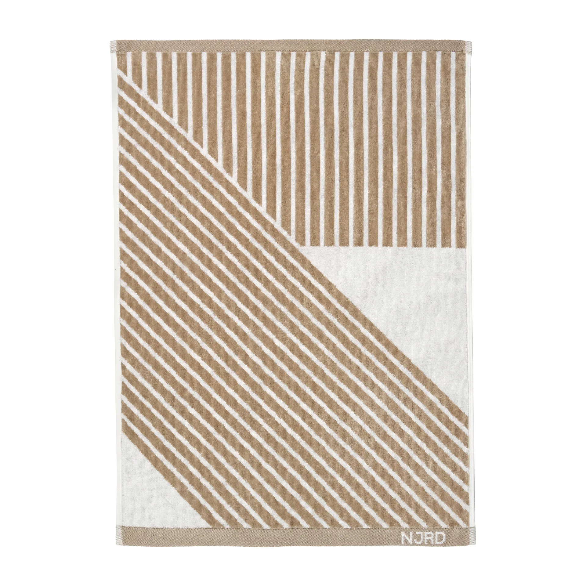 Stripes handdoek 50 x 70 cm, Beige NJRD
