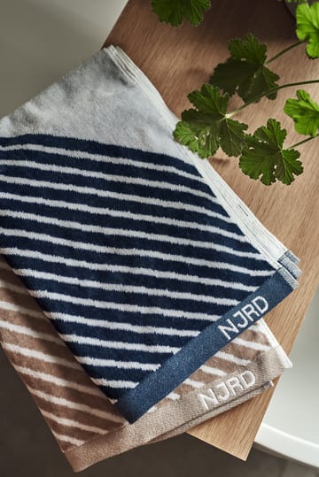 Stripes handdoek 50 x 70 cm - Blauw - NJRD