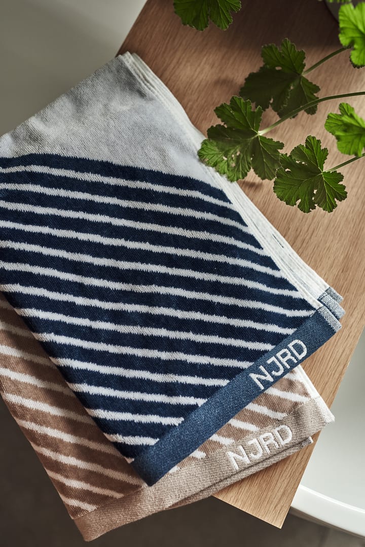 Stripes handdoek 50 x 70 cm, Blauw NJRD