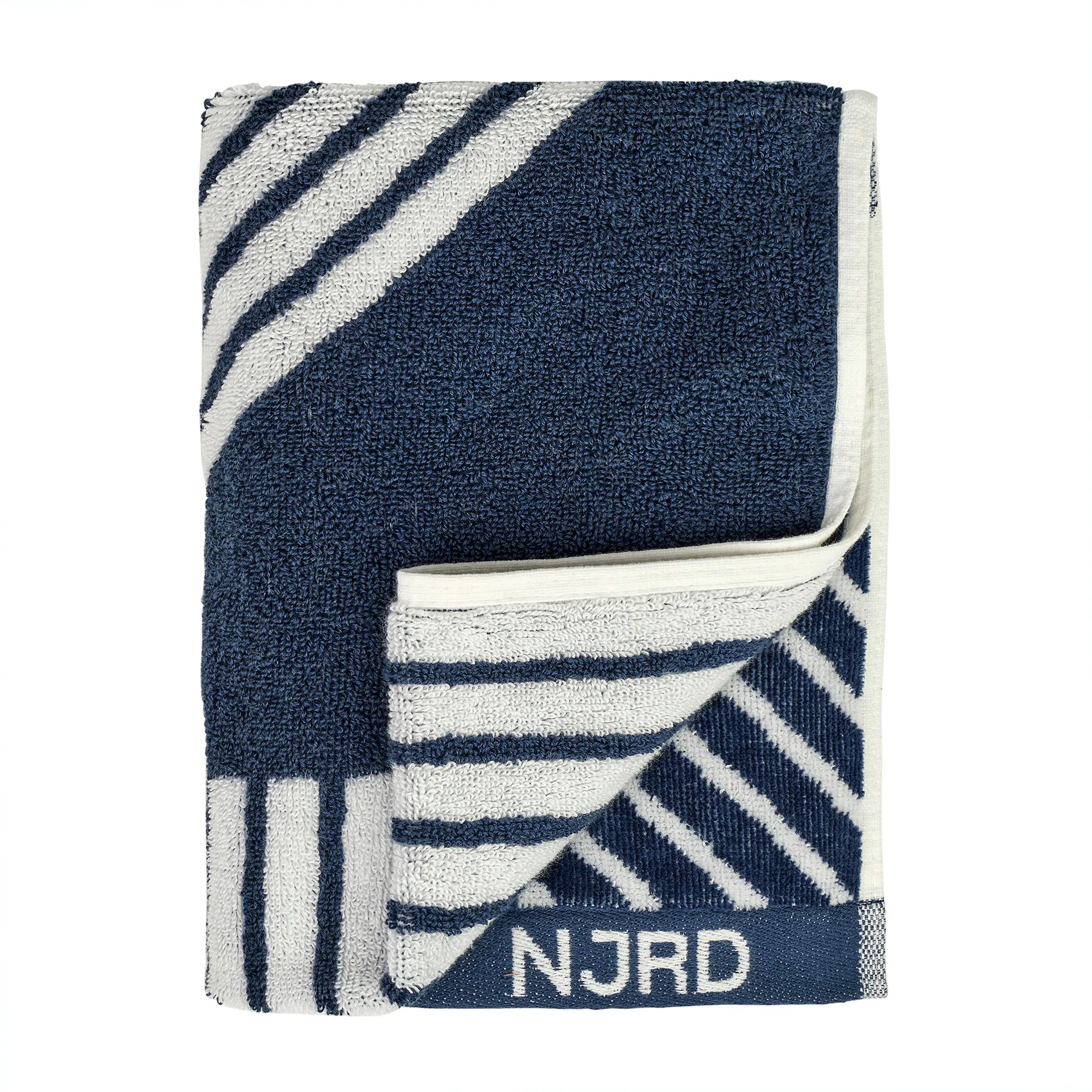 Stripes handdoek 50 x 70 cm, Blauw NJRD