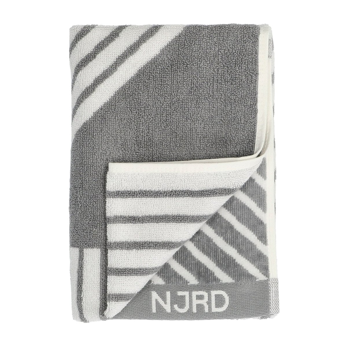 NJRD Stripes handdoek 50 x 70 cm Grijs | Scandinavisch Interieur | Handdoeken | Grijs