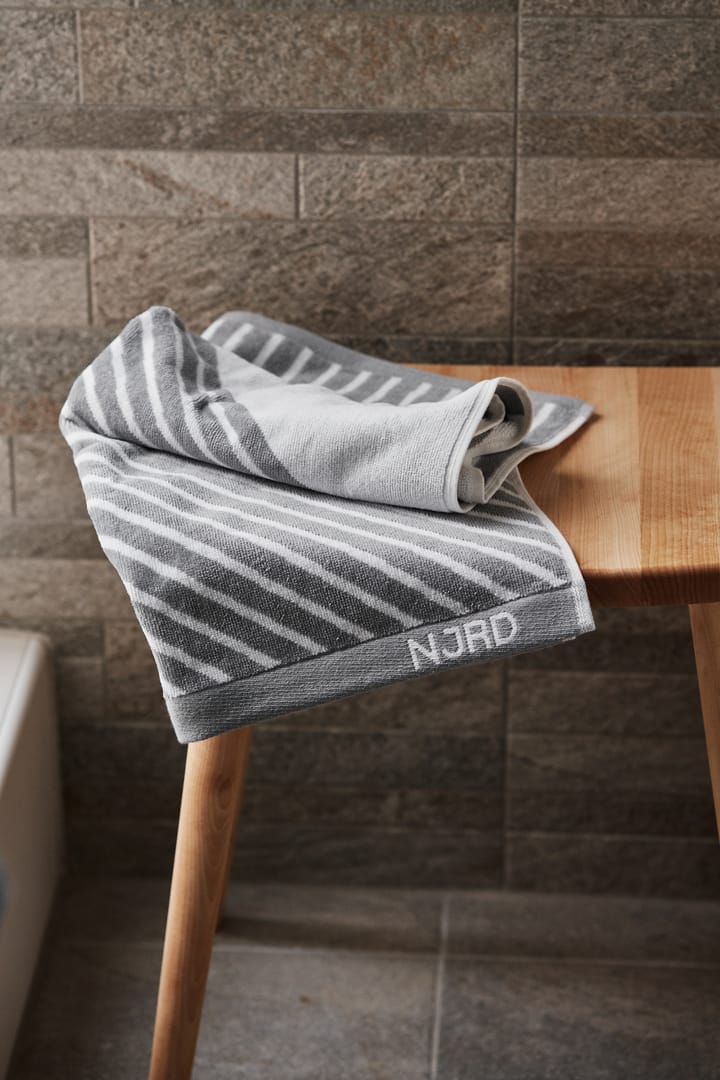 Stripes handdoek 50 x 70 cm, Grijs NJRD