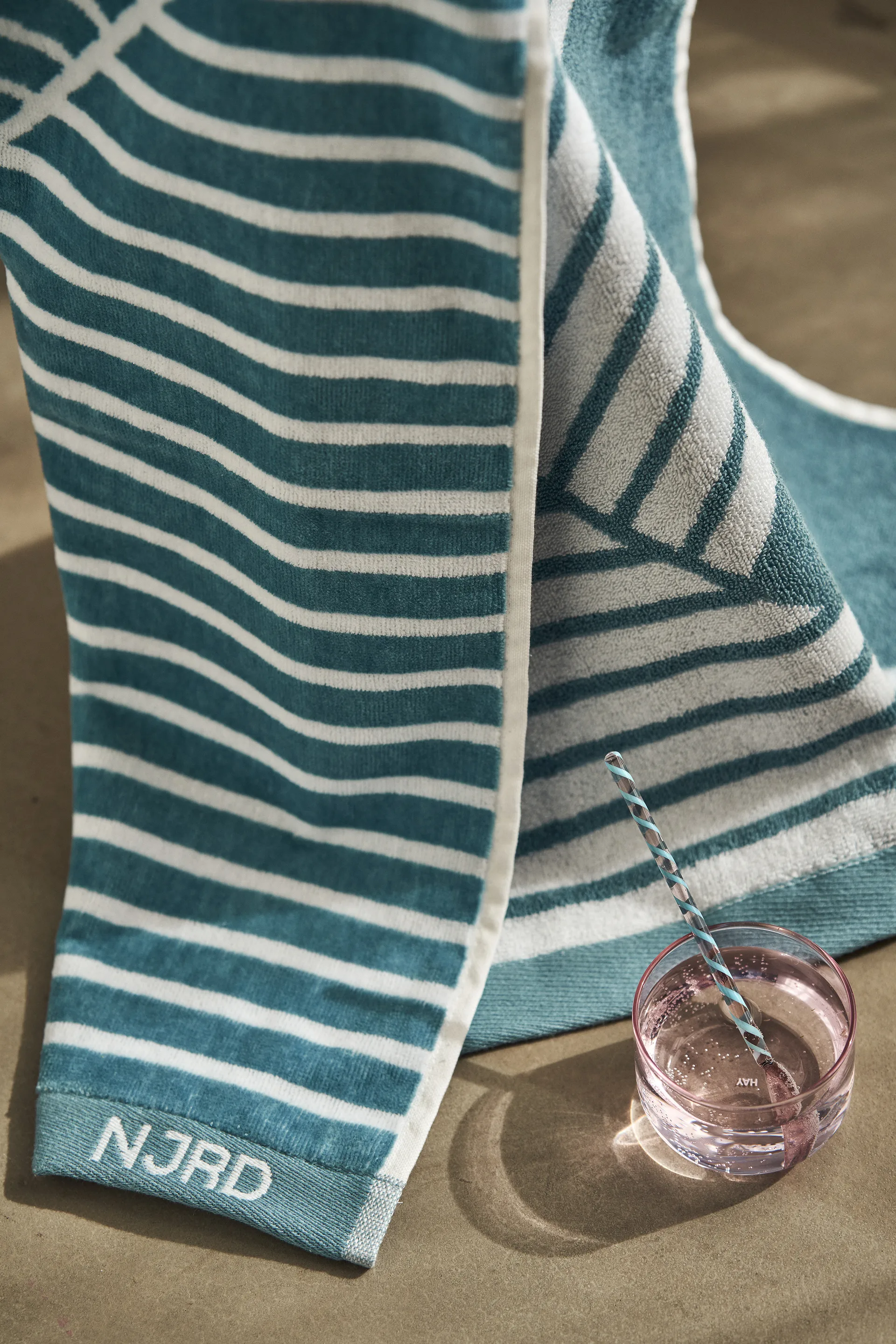 Stripes handdoek 70x140 cm Special Edition 2022, Turquoise NJRD