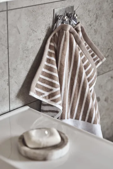 Stripes handdoekenset 4-delig - Beige - undefined - NJRD
