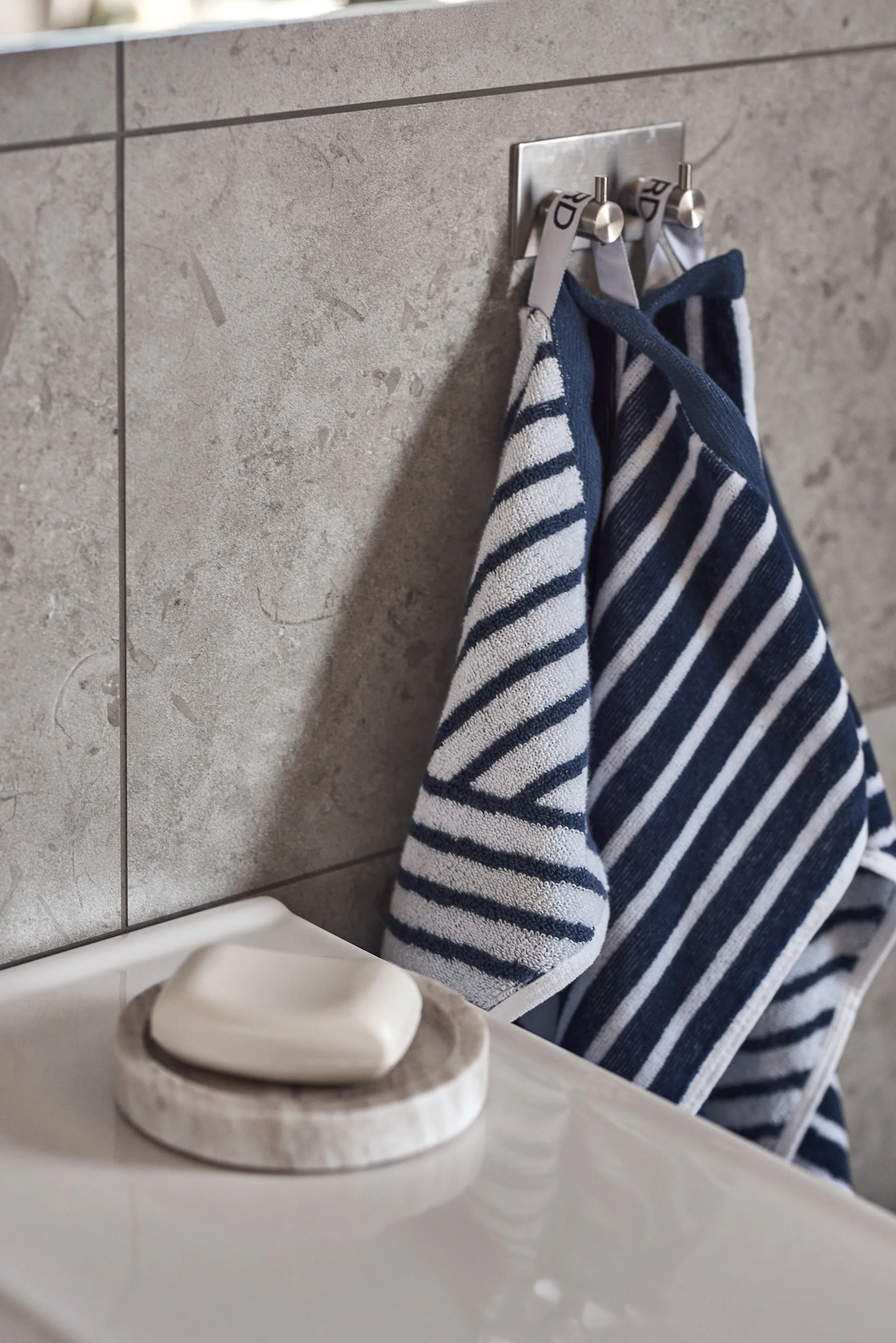 Stripes handdoekenset 4-delig - Blauw,  NJRD