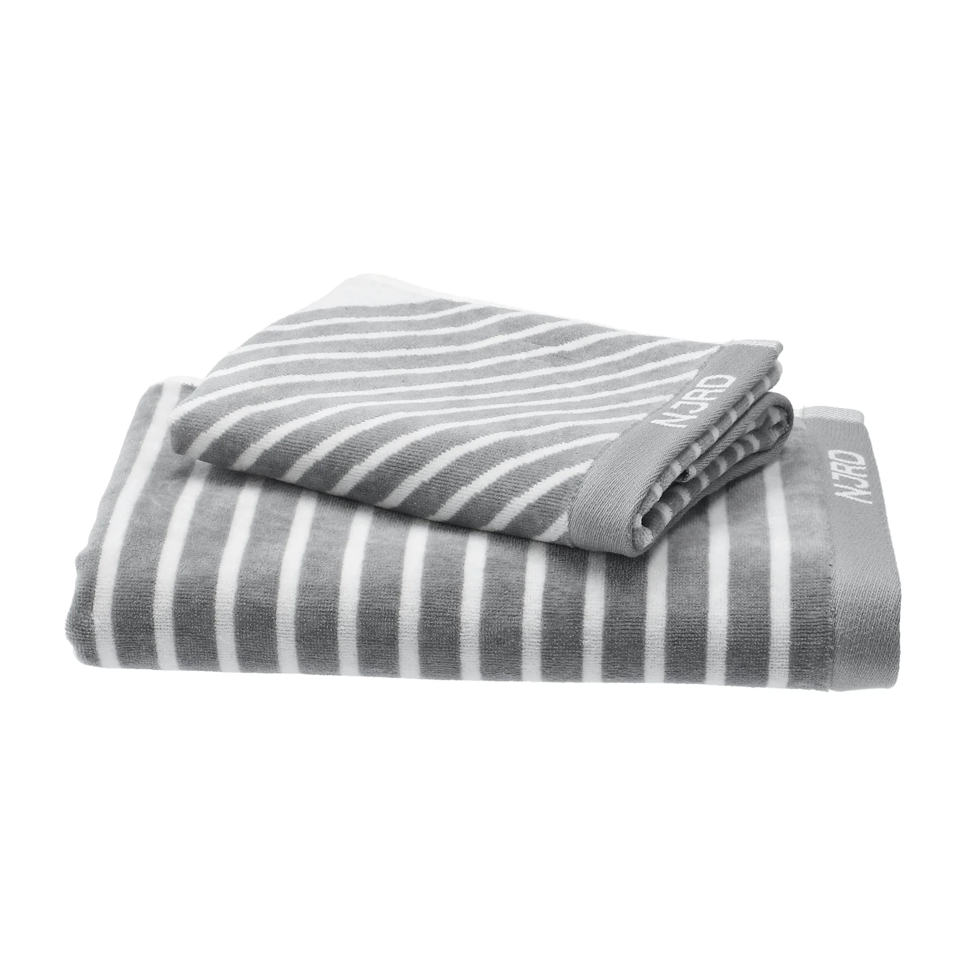 Stripes handdoekenset 4-delig - Grijs,  NJRD