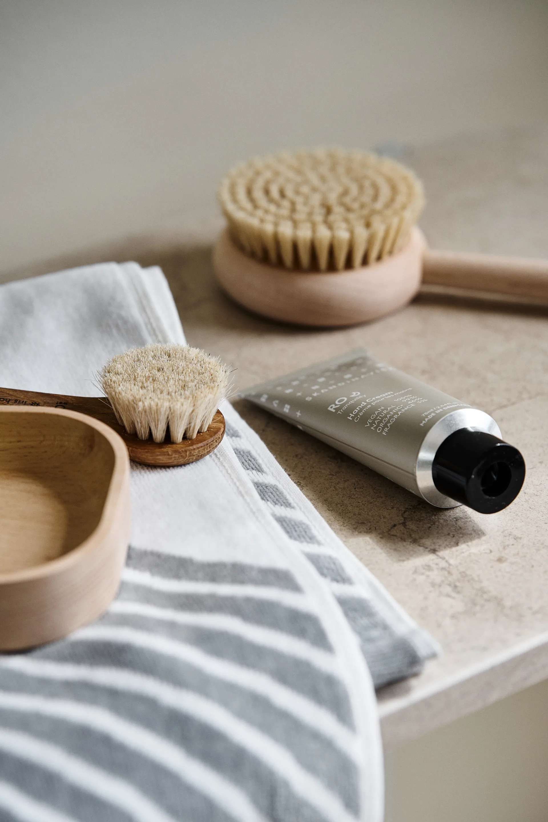 Stripes handdoekenset 4-delig - Grijs NJRD