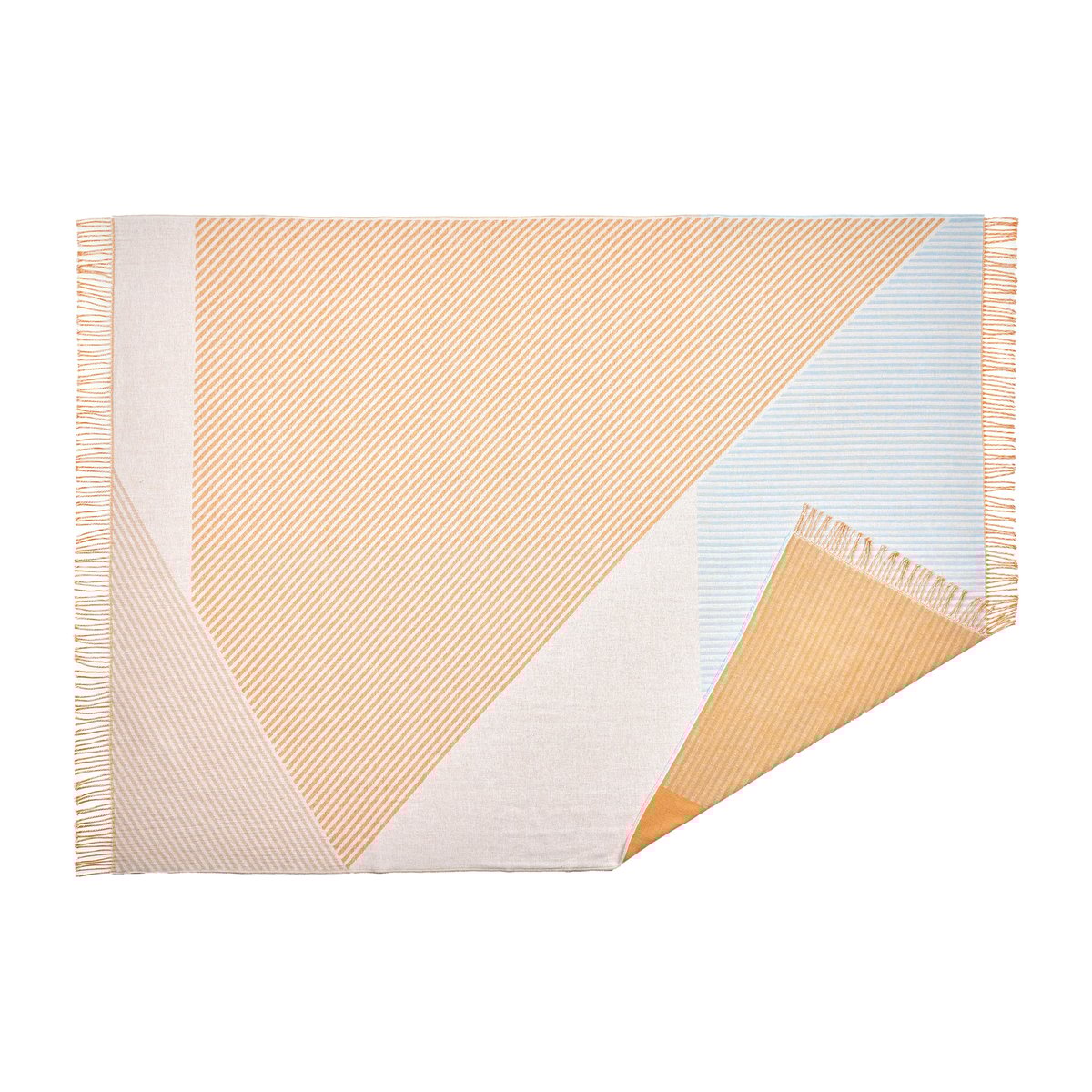 NJRD Stripes katoenen plaid Geel | Scandinavisch Interieur | Katoenen dekens & spreien | Geel
