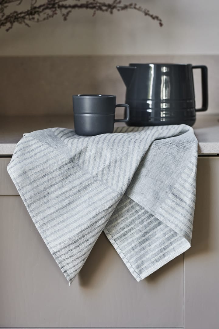 Stripes keukenhanddoek 47x70 cm 2-pack, Blauw-wit NJRD