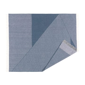 Stripes wollen plaid 130x185 cm - Blauw - NJRD