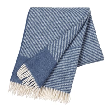 Stripes wollen plaid 130x185 cm - Blauw - NJRD