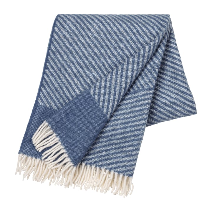 Stripes wollen plaid 130x185 cm, Blauw NJRD