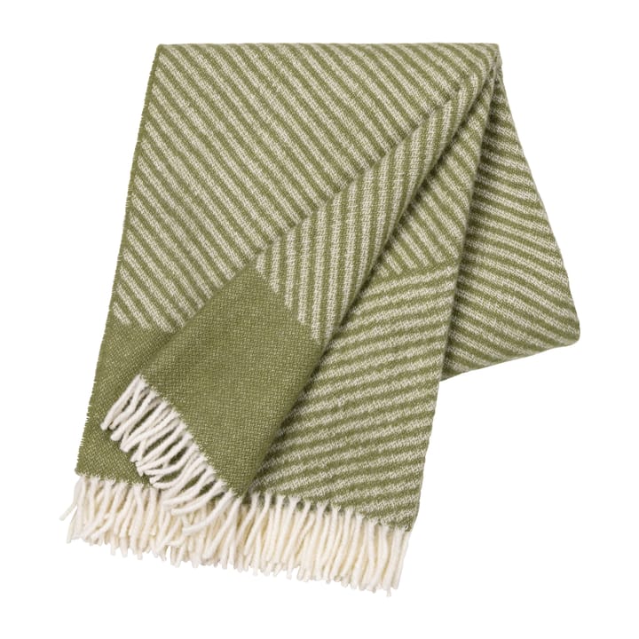Stripes wollen plaid 130x185 cm, Groen NJRD
