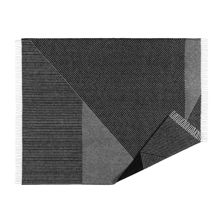 Stripes wollen plaid 130x185 cm - Zwart - NJRD