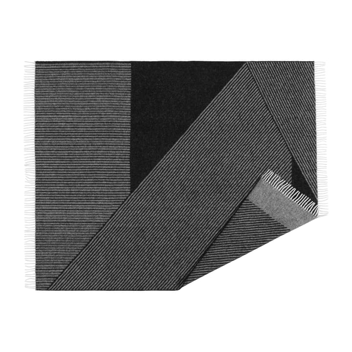 Stripes wollen plaid 130x185 cm, Zwart NJRD