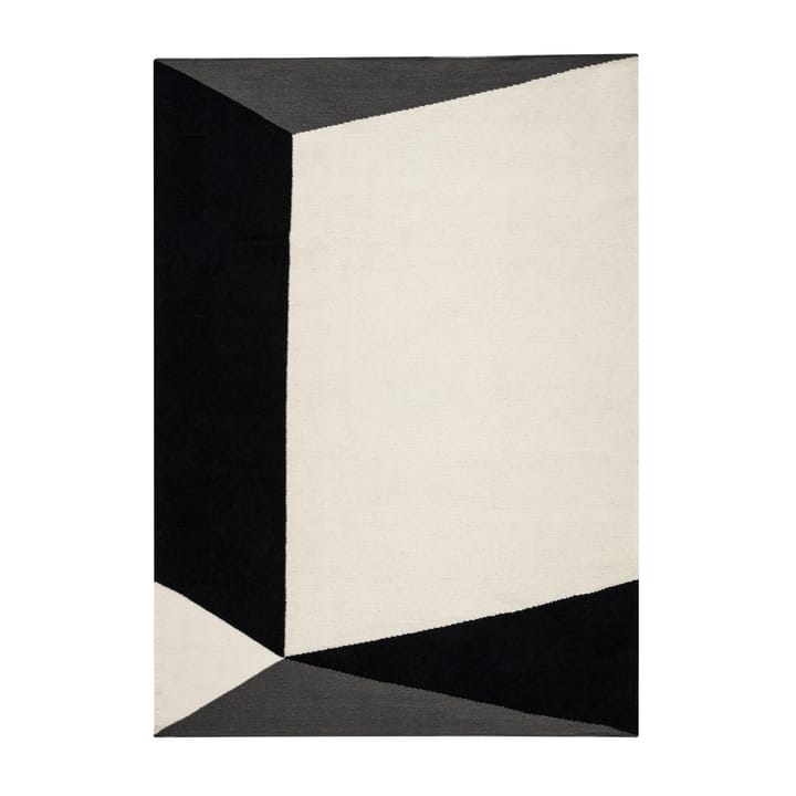 Triangles blocks kelim vloerkleed naturel witte - 170 x 240 cm - NJRD