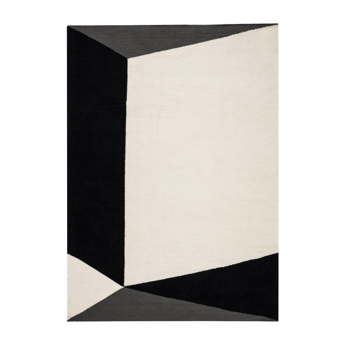 NJRD Triangles blocks kelim vloerkleed naturel witte 170 x 240 cm