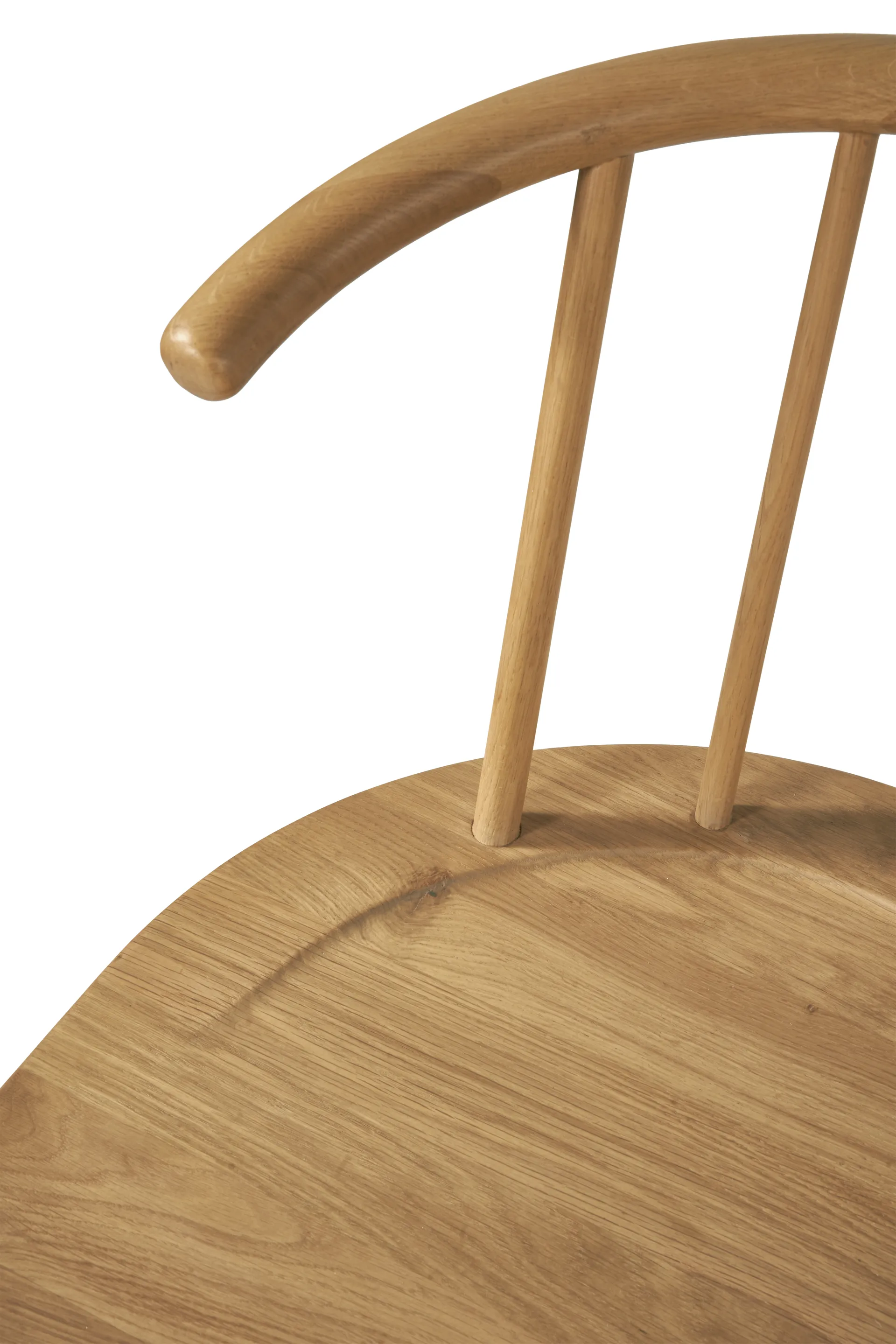 VIOR bank met rugleuning, Gelakt eiken NJRD