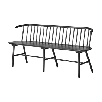 VIOR bank met rugleuning - Zwart gelakt eiken - NJRD