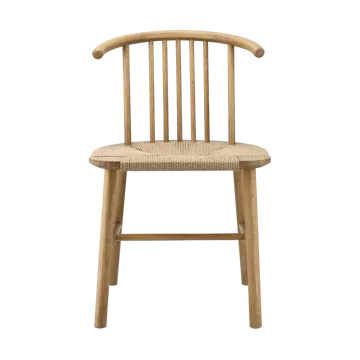 VIOR eetkamerstoel gevlochten zitting - Gelakt eiken-natuur - NJRD