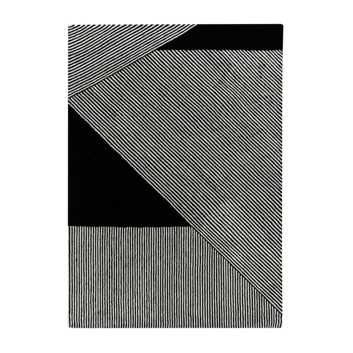 Zwarte Stripes wollen vloerkleed - 170 x 240 cm - NJRD