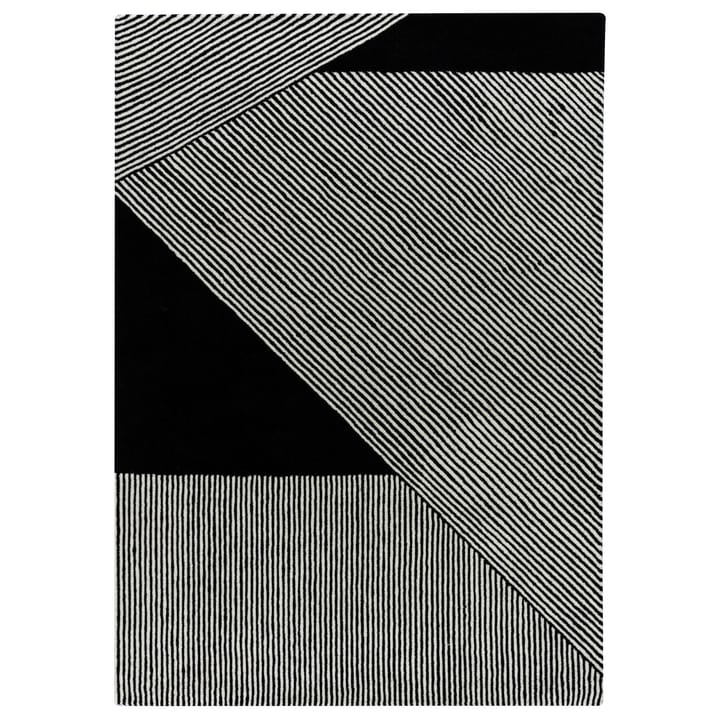 Zwarte Stripes wollen vloerkleed - 200 x 300 cm - NJRD