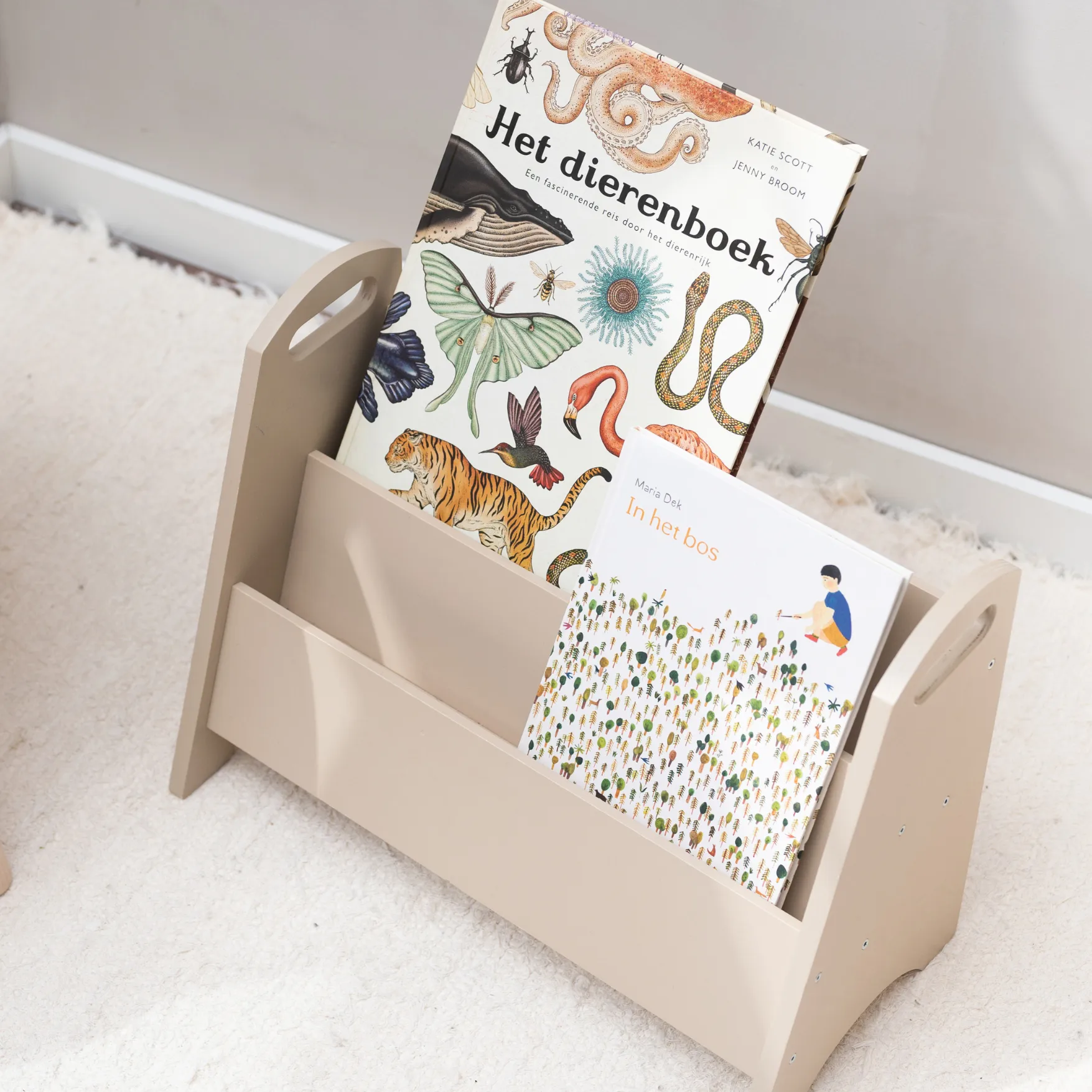 Book holder boekenplank voor kinderen, Beige Nofred