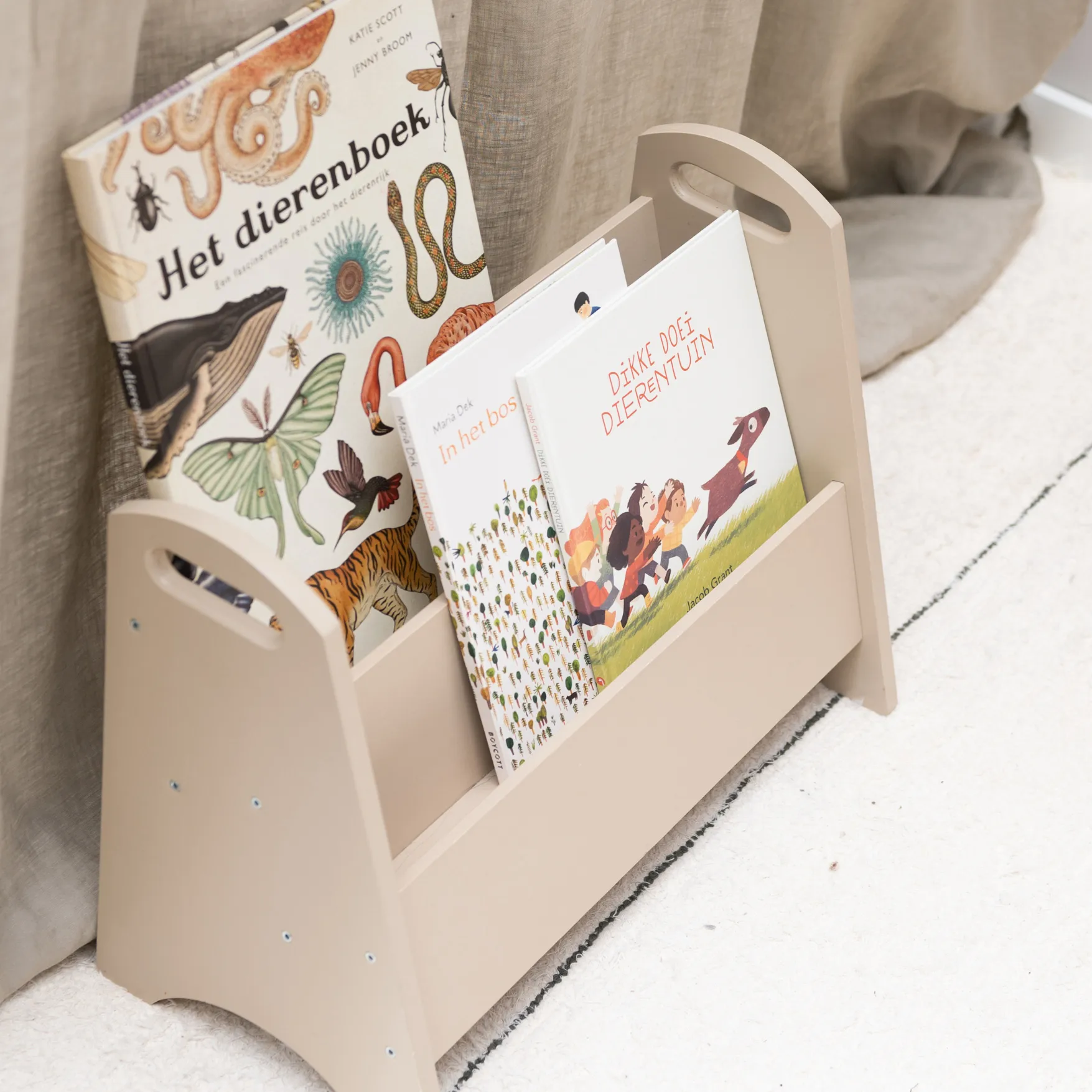 Book holder boekenplank voor kinderen, Beige Nofred