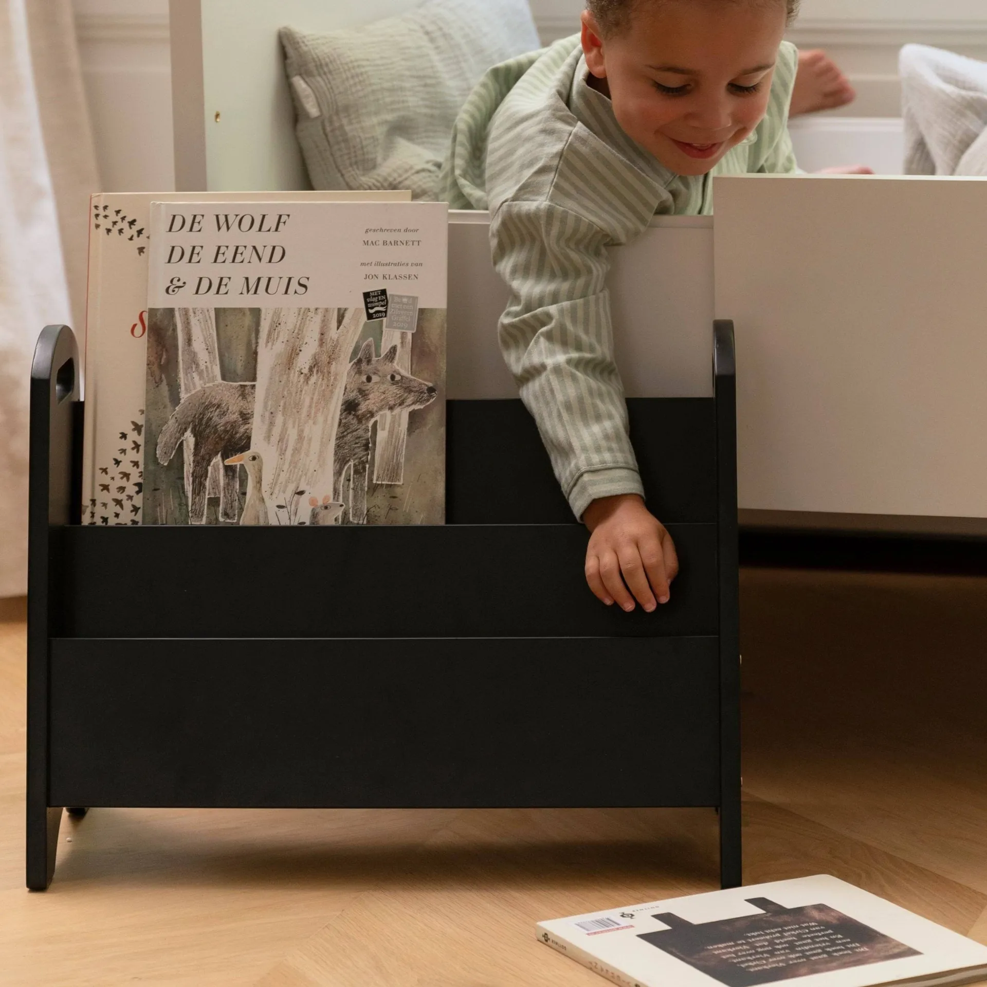 Book holder boekenplank voor kinderen, Zwart Nofred