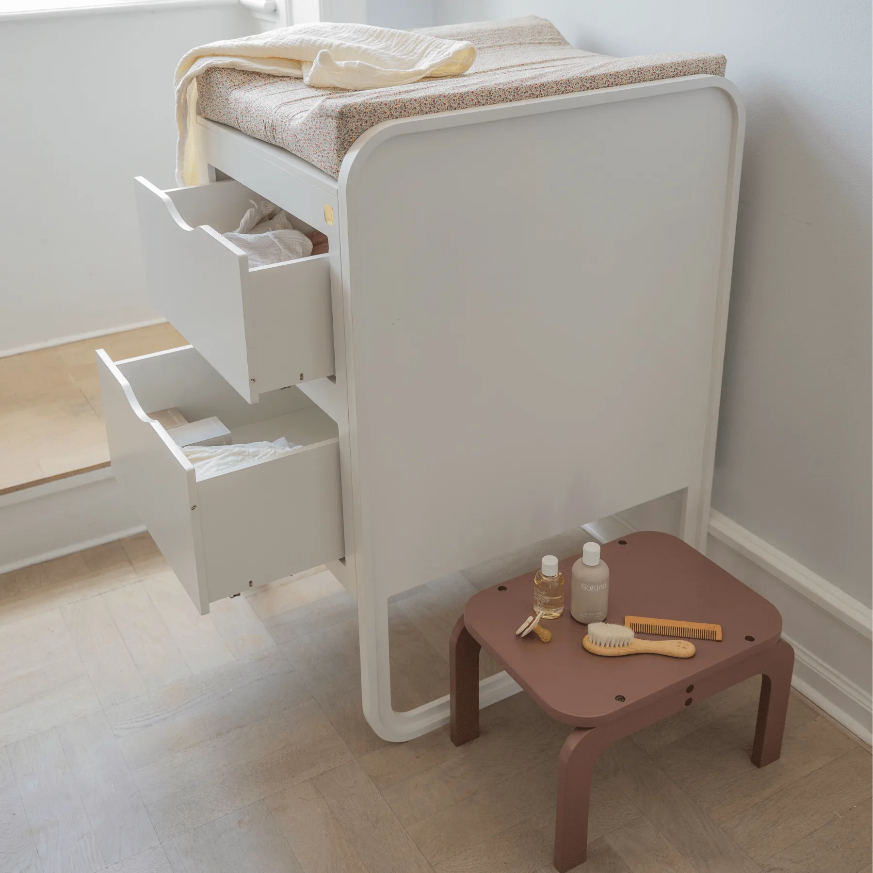 Form luiertafel 65,4x56x95 cm, Wit Nofred