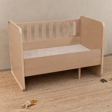 Form matras voor baby- en juniorbed 2 delen - Wit - Nofred