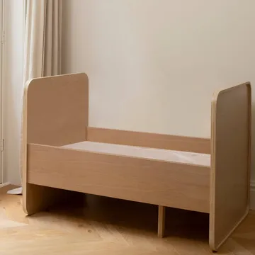 Form matras voor baby- en juniorbed 2 delen - Wit - Nofred