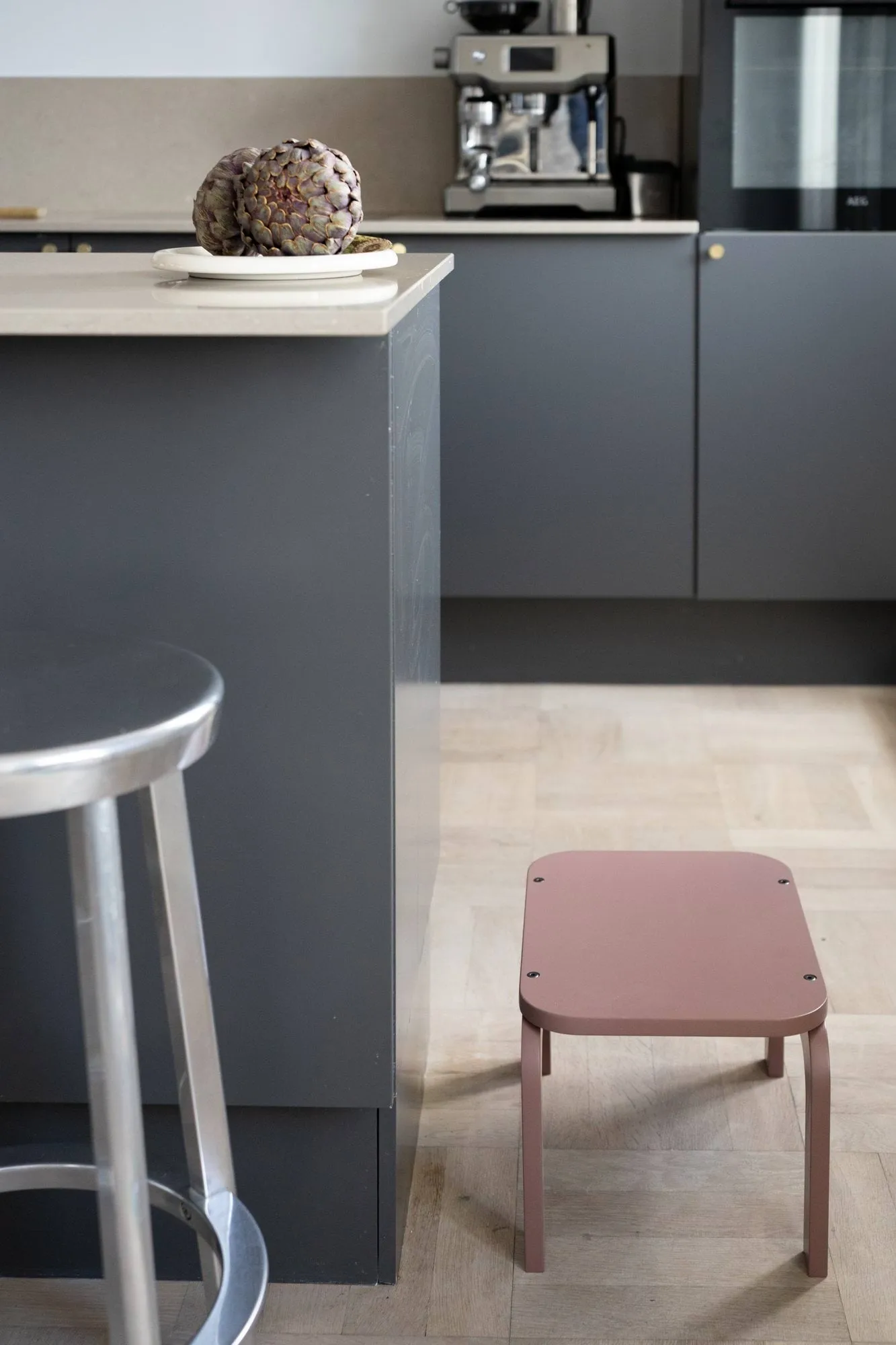 Kiddo Step Seat kruk, dusty rose Nofred
