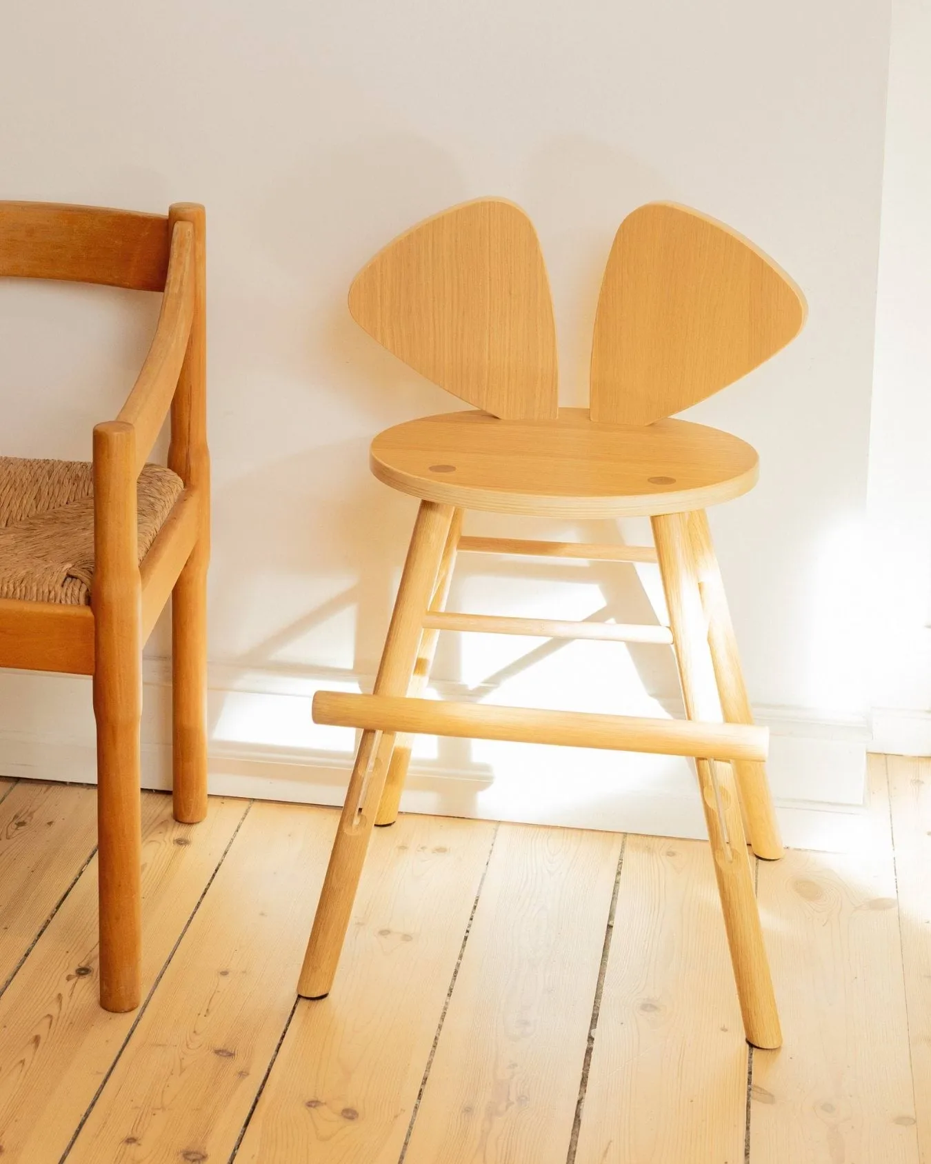 Mouse Chair Junior stoel, Eiken Nofred