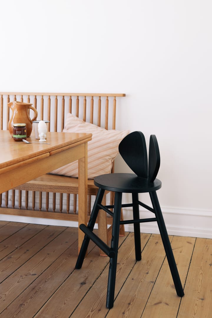 Mouse Chair Junior stoel, Zwart Nofred