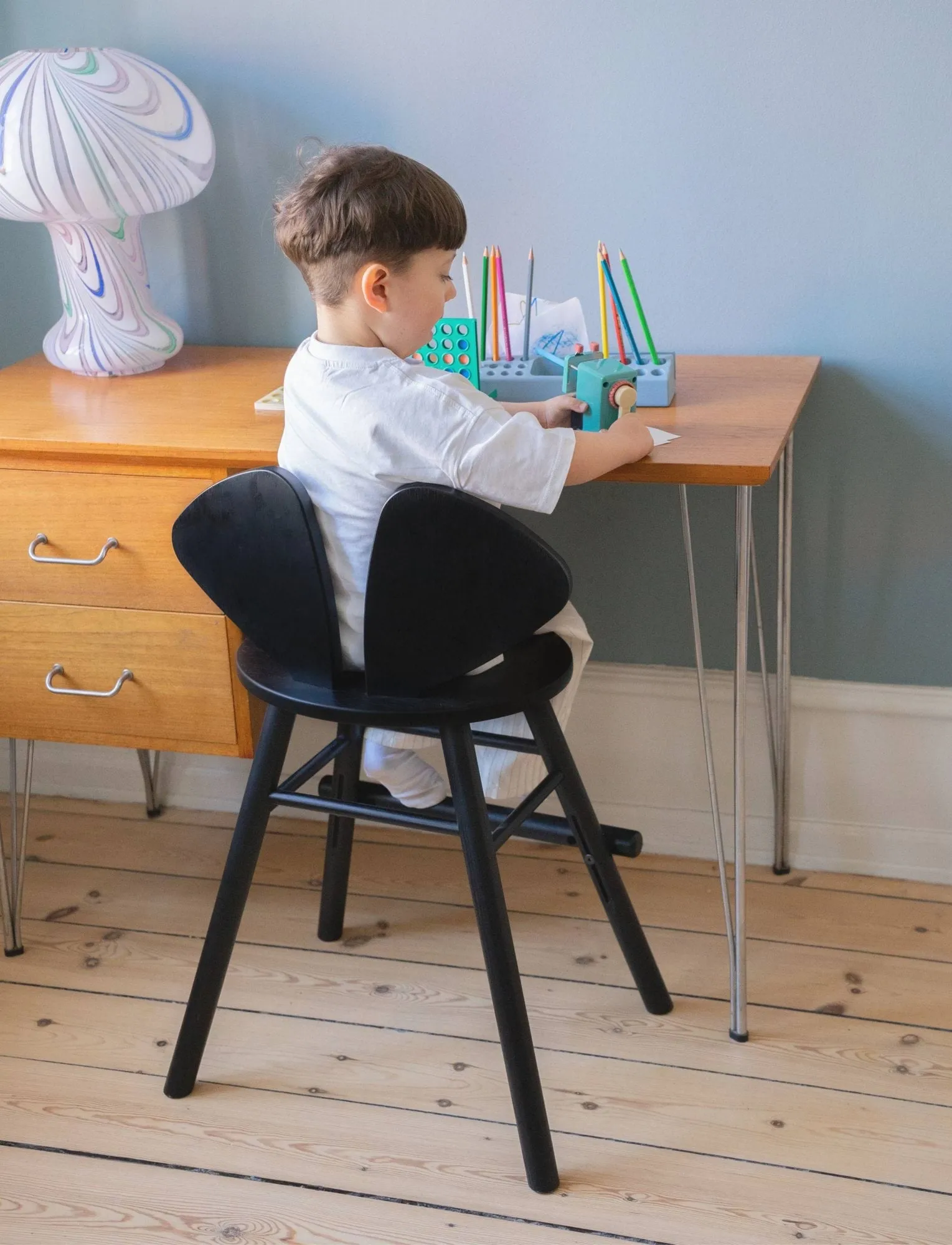 Mouse Chair Junior stoel, Zwart Nofred