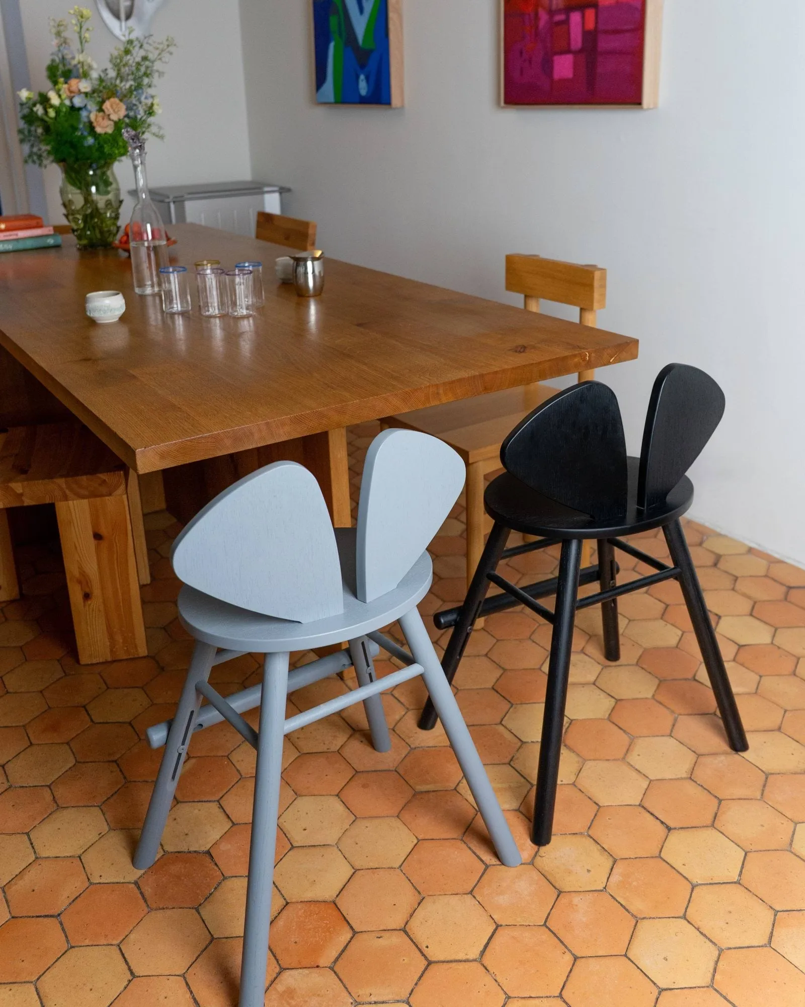 Mouse Chair Junior stoel, Zwart Nofred