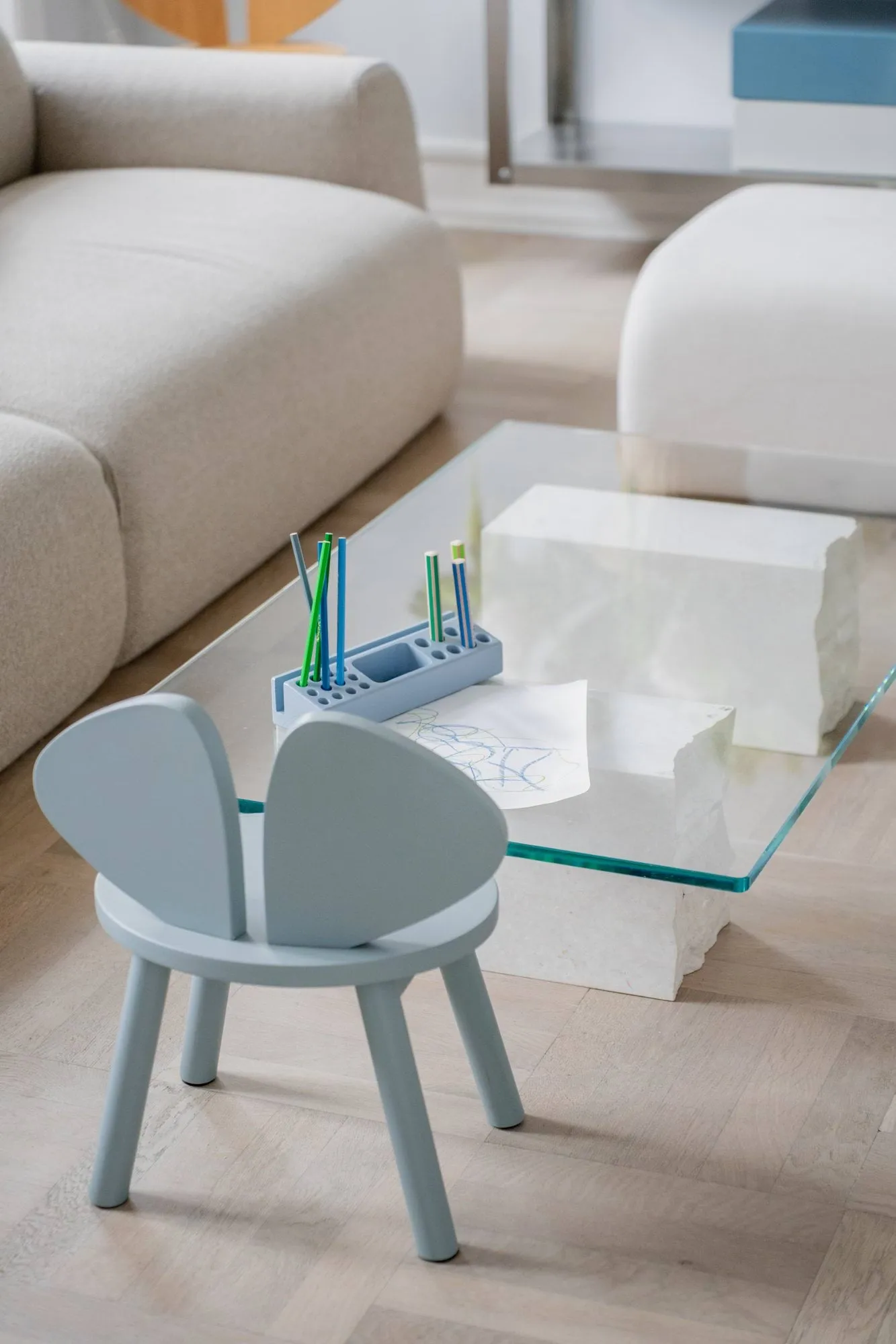 Mouse Chair kinderstoel, Blauw Nofred