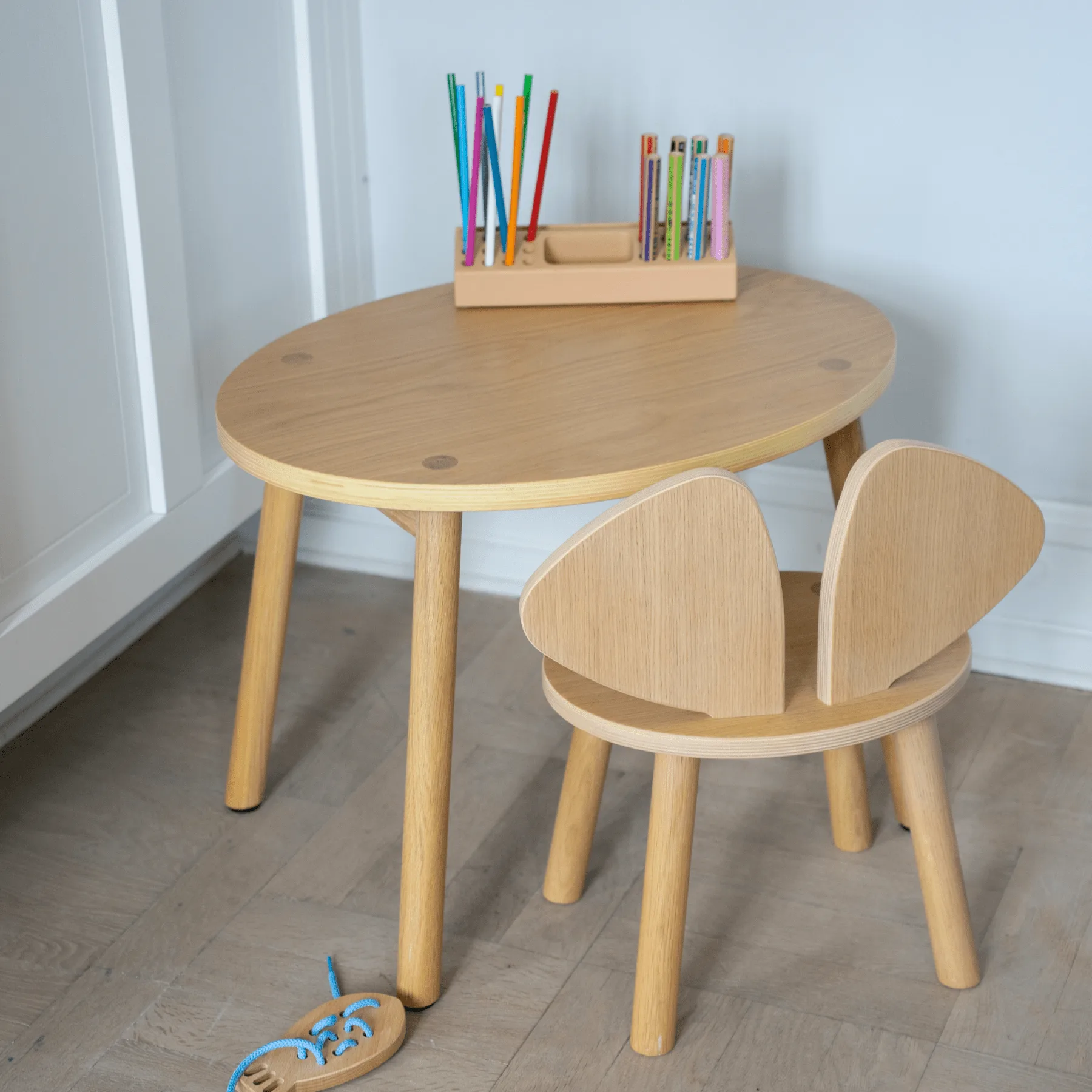 Mouse Chair kinderstoel, Eiken Nofred