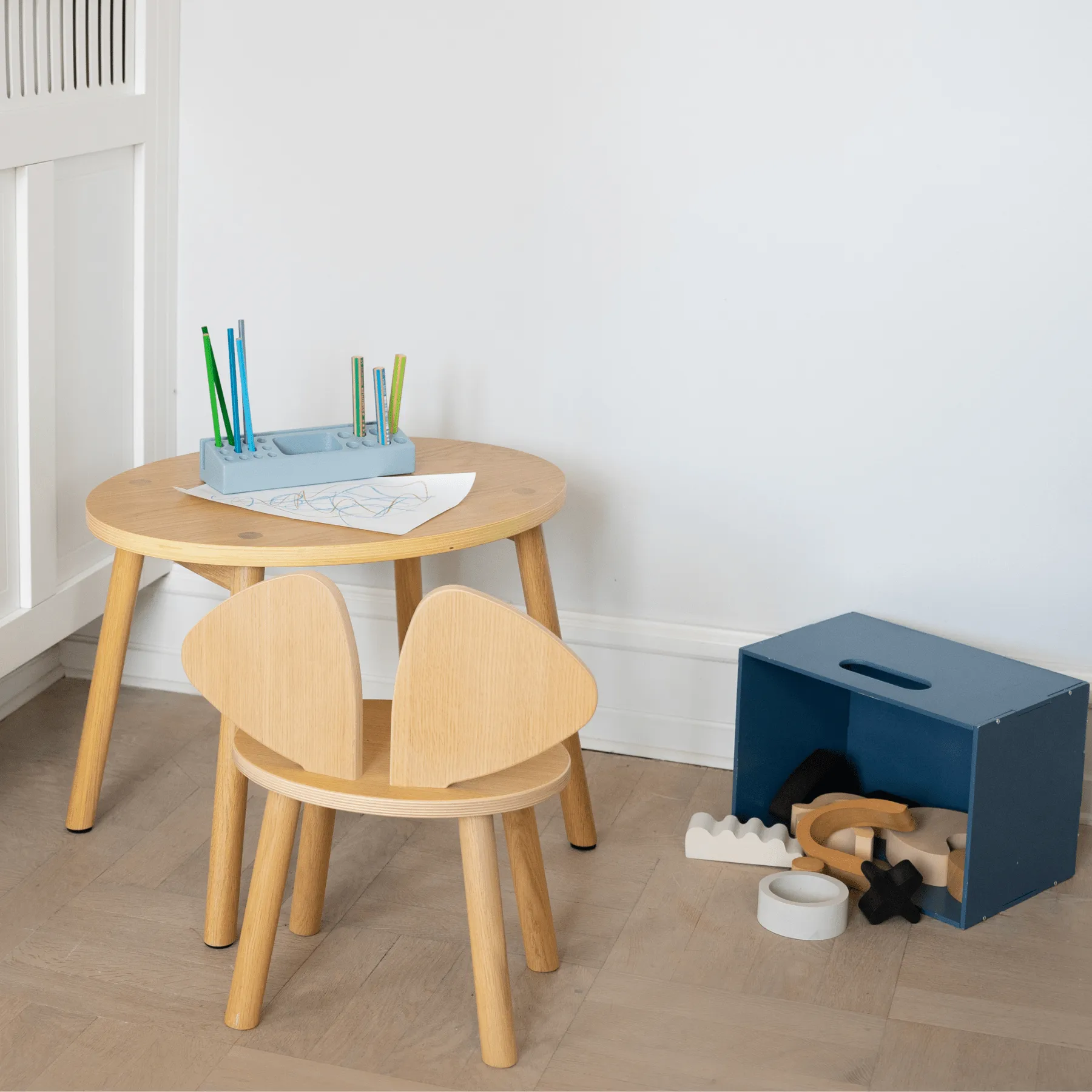 Mouse Chair kinderstoel, Eiken Nofred