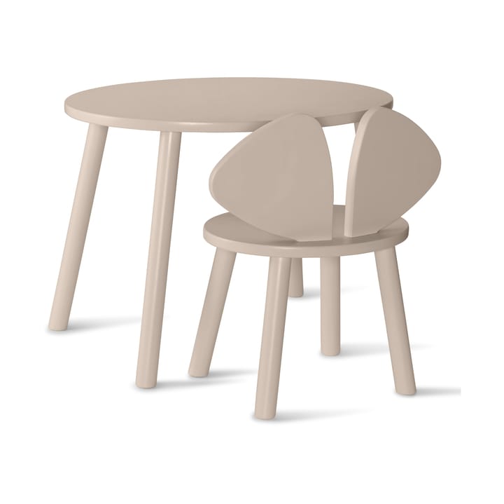 Mouse set kinderstoel + tafel - Beige - Nofred