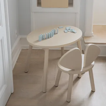 Mouse set kinderstoel + tafel - Beige - Nofred