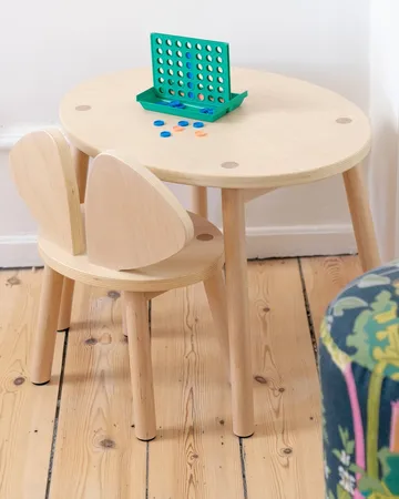 Mouse set kinderstoel + tafel - Berken - Nofred