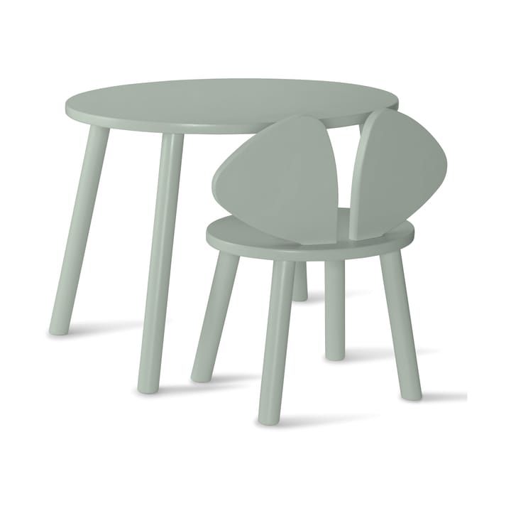 Mouse set kinderstoel + tafel - Olijfgroen - Nofred