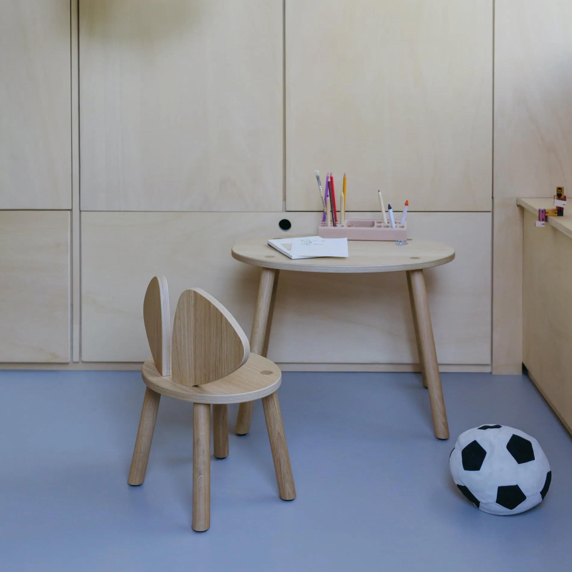 Mouse Table kindertafel, Eiken Nofred