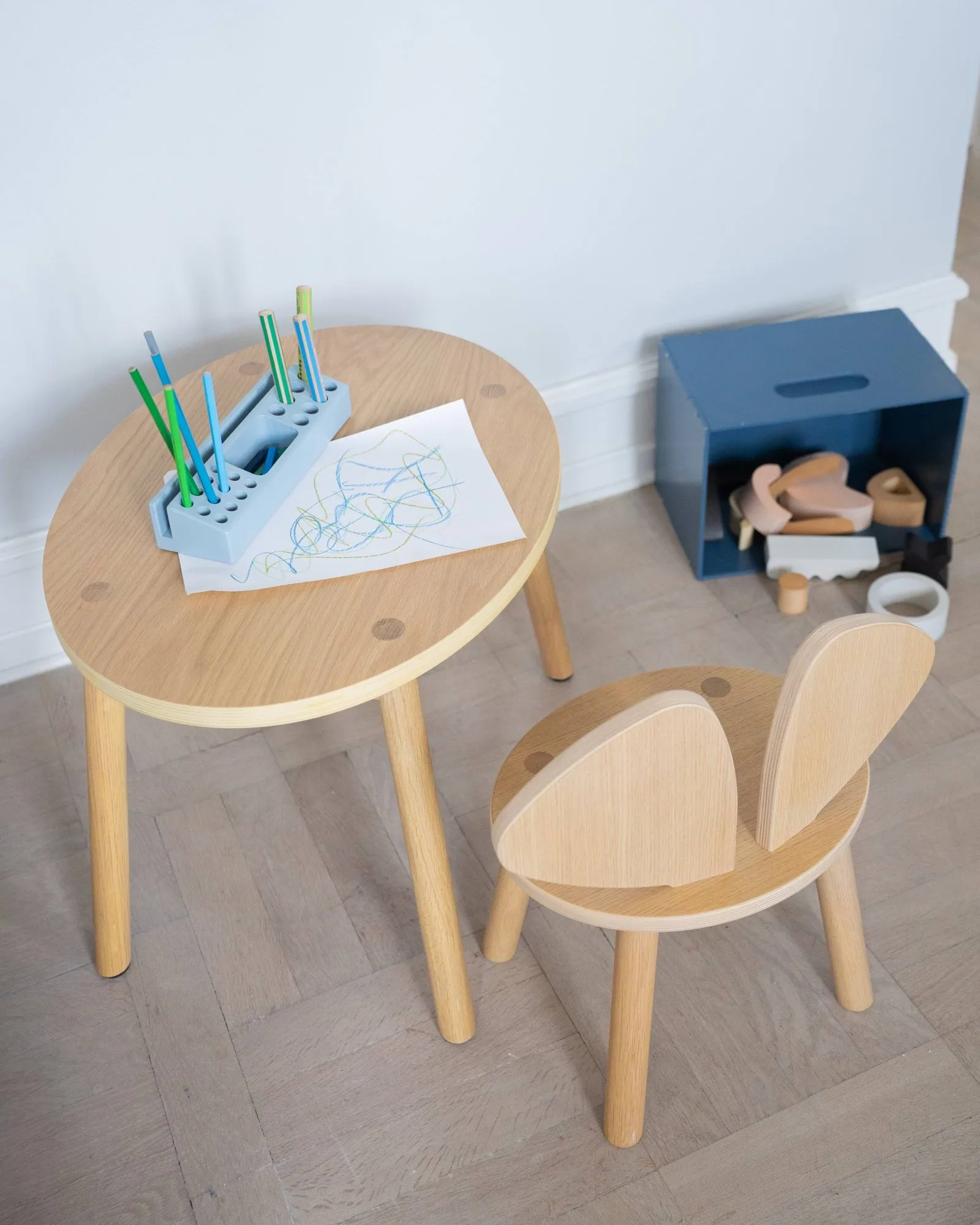 Mouse Table kindertafel, Eiken Nofred