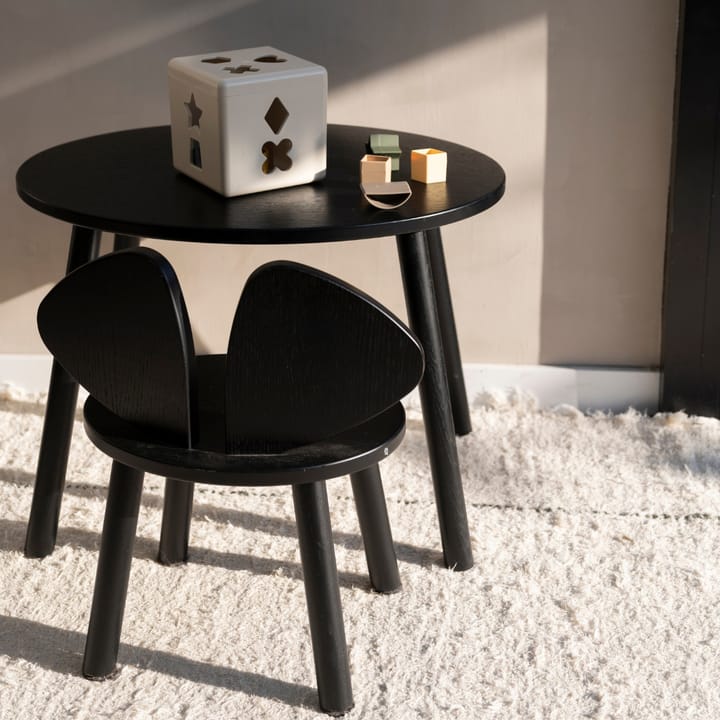 Mouse Table kindertafel, Zwart Nofred
