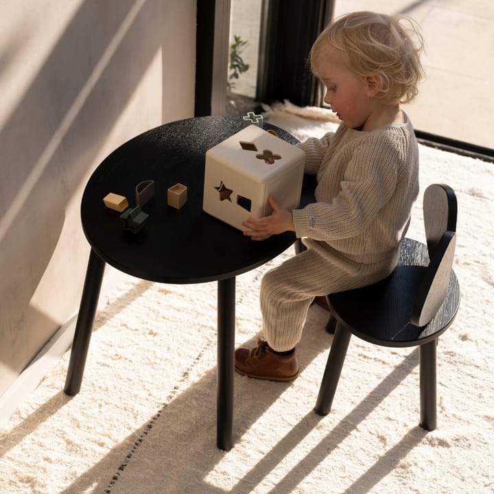 Mouse Table kindertafel, Zwart Nofred